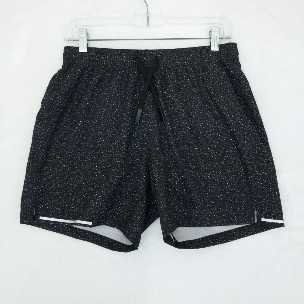 Bearbottom Shorts Mens Medium Black Speckled 5.5" Running Performance Reflective